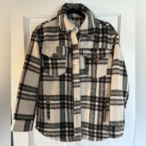 Avec Les Filles plaid shirt jacket size XS